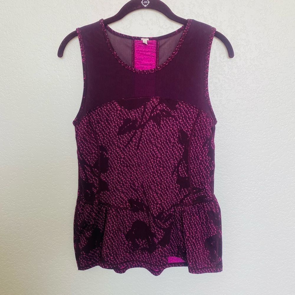 Mesh Peplum Athletic Top
